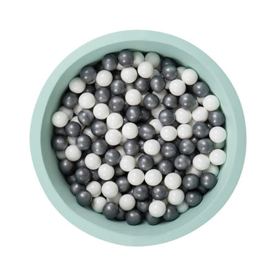 Larisa and Pumpkin Powder Ball Pit - Silver/White Balls