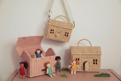 Olli Ella Rattan Casa Bag Straw