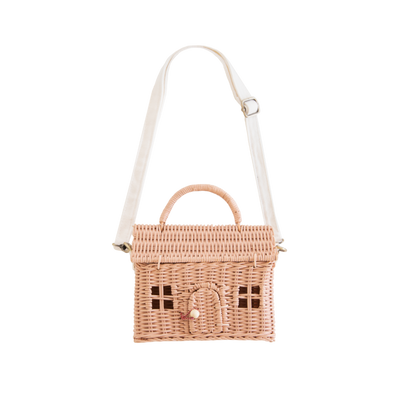 Olli Ella Rattan Casa Bag Rose