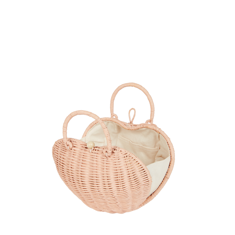 OLLI ELLA Rattan Luvya Bag - Rose OLLI ELLA Rattan Luvya Bag - Rose