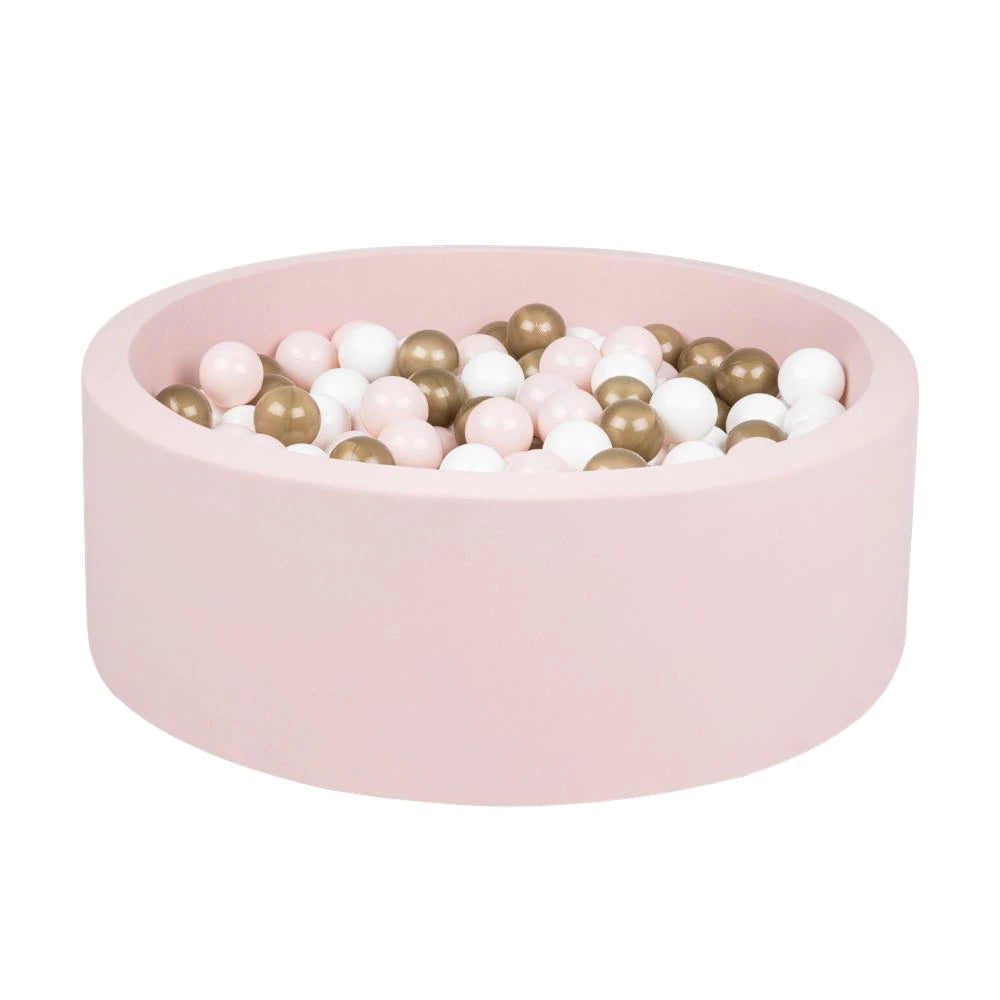 Larisa and Pumpkin Powder Ball Pit - Powder/Gold/White Balls