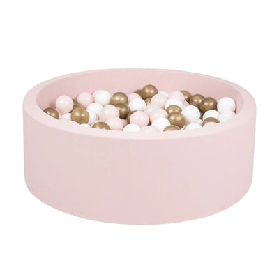 Larisa and Pumpkin Powder Ball Pit - Powder/Gold/White Balls