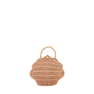 Olli Ella Rattan Shell Bag Rose