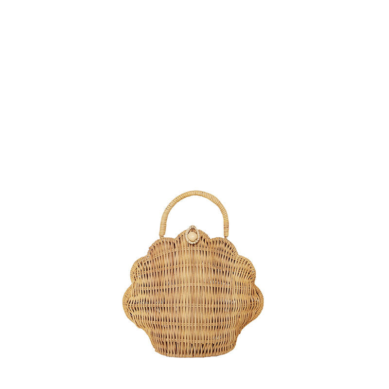 Olli Ella Rattan Shell Bag Straw