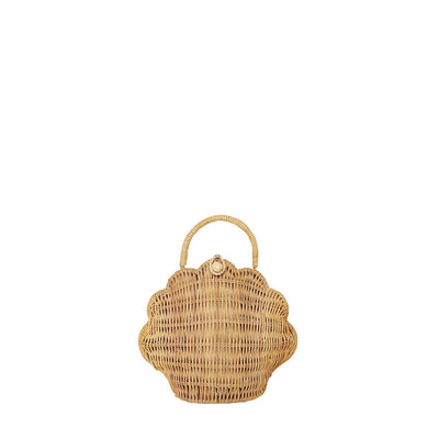 Olli Ella Rattan Shell Bag Straw