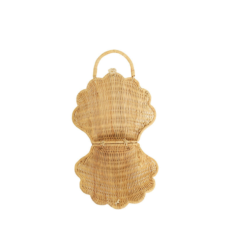 Olli Ella Rattan Shell Bag Straw