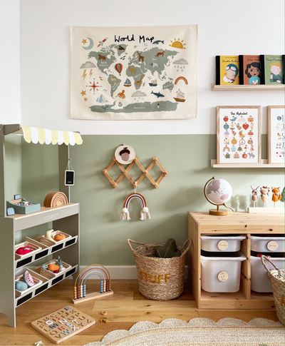 Kid Of The Village World Map Wall Hanging