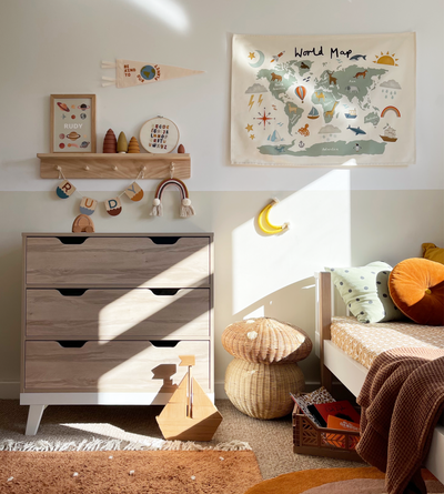 Kid Of The Village World Map Wall Hanging