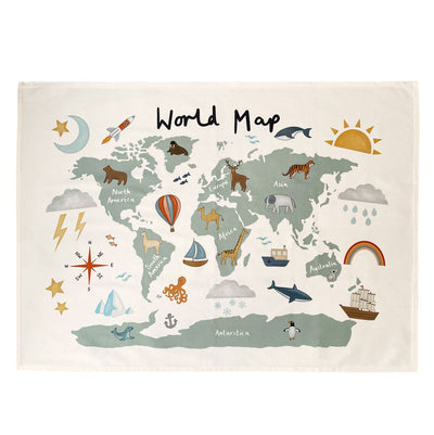Kid Of The Village World Map Wall Hanging