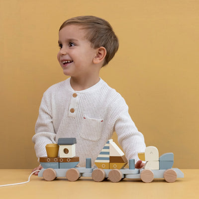 Little Dutch Wooden Blocks Train Sailors Bay