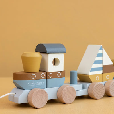 Little Dutch Wooden Blocks Train Sailors Bay