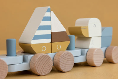 Little Dutch Wooden Blocks Train Sailors Bay