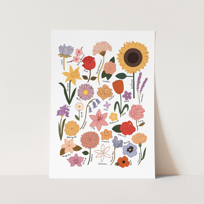 Flower chart print