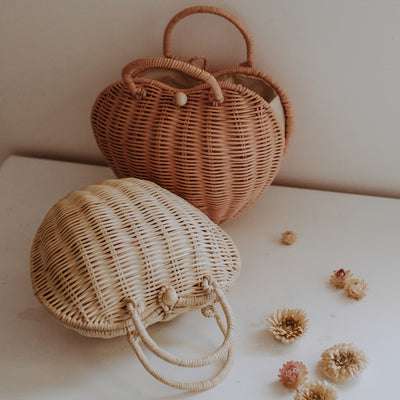 Olli Ella Rattan Luvya Bag Rose