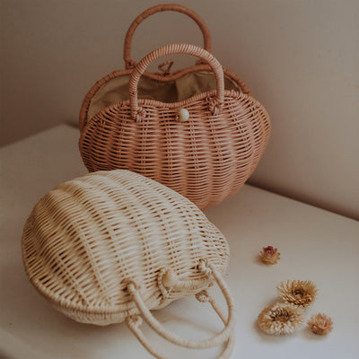 Olli Ella Rattan Luvya Bag Straw